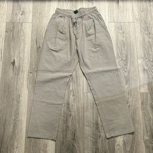 Oak + Fort cropped linen pants
